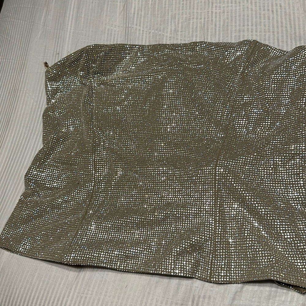 Bling strapless top